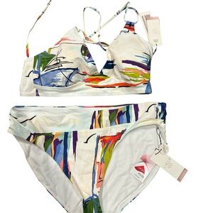Calia women's l Colorful Abstract Bikini Set xxl